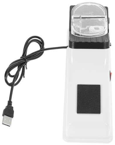 NUOBESTY Affûteur de Couteaux Électrique Blanc Usb, Outil de Polissage Meule, Accessoire Cuisine Pratique, Affûteur de Lames Rapide et Portable pour Usage Domestique