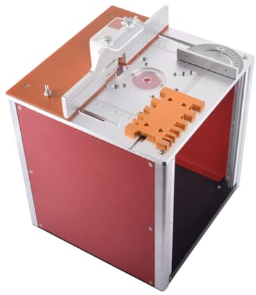 Tacdas Placa de Inserción para Mesa de Fresadora, Fresadora Eléctrica de Madera, Tablero Abatible con Guía de Calibre de Inglete, Mesa de, Banco de Trabajo para Carpintería