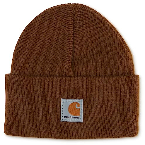 Carhartt Unisex Baby Knit Beanie Cuff Hat, Brown (Toddler),One Size