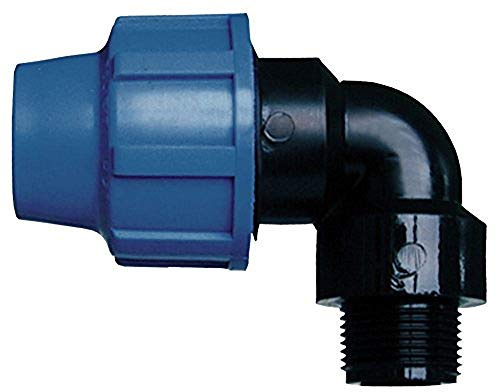Cornat T610432 Bewässerungssystem Winkel PE-Rohr, Ø 32 mm, 1 Zoll Aussengewinde, Polypropylen, für Kaltwasser