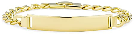 Bling Jewelry 18 Karat Vergoldetes Zartes Personalisiertes Namensgravur Identifikationstag Id Armband Für Frauen Und Mädchen Mit Kleinen Handgelenken 5 Zoll