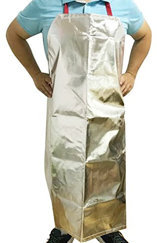 CPTDCL Aluminized Flame Resistant Apron Safety Work Heat Resistant Industrial Welding Apron Thermal Radiation apron