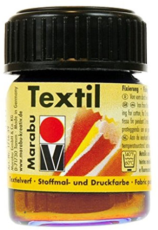 Marabu Farben Stoff 15 ml. 5 Stück. Aprikose