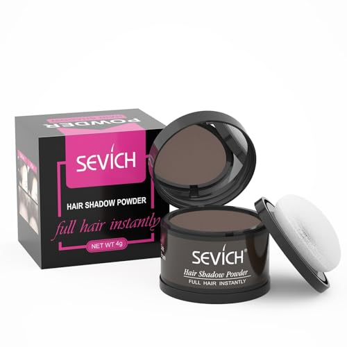 Sevich Hairline Powder, Gray Root Touch Up, Sweatproof, Dark Brown
