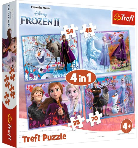 Trefl - Puzzle 4-in-1: Reise ins Unbekannte, 4+