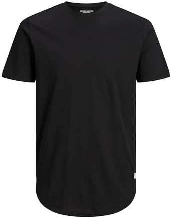 JACK & JONES Noa t-shirt för män plus size t-shirt, Svart, 6XL