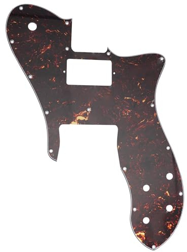 Musiclily Pro 16 Löcher Einzel H Pickguard 4-lagig Tortoise Shell | für USA/Mexico Fender 72 Tele Custom Style E-Gitarre