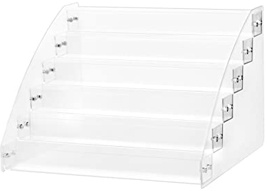 QWORK® 1 Stücke 6 Schichten nagellack aufbewahrung, Acryl Nagellack Organizer Halter, durchsichtigernagellack regal, für ca. 60 Flaschen
