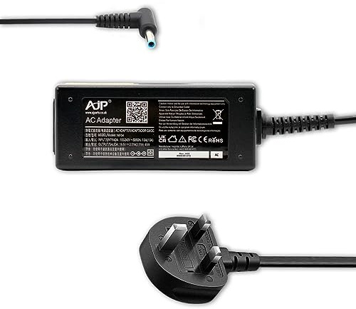AJPARTS UK 45W Laptop Charger for HP, 19.5V 2.31A Power Adapter for HP Stream 11 13 14 Series, Elitebook Folio, Spectre Ultrabook, Pavilion Touchsmart and More (4.5mm * 3mm)