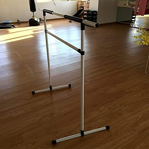Doppelte Ballettstange, tragbare Mobile Ballettstange, Dehnstangen für Zuhause, Tanzen, Fitness, Zuhause, Grundkenntnisse, Zusatzausrüstung (Farbe: Weiß) (Weiß) (Weiß)