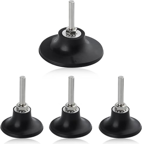 LEONTOOL 4 Pack Quick Change Disc Pad Holder Disc Pad Holder Quick Change Adapter, 2 and 3 Disc Holder with 1/4 Shanks for Die Grinder Accessories, Polishing Round Rotating Tool
