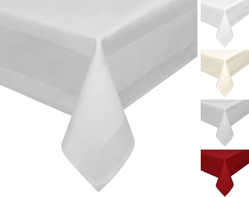 BEAUTEX Damast Stoffservietten 4er Set, 100% Baumwolle, 50x50, Silber | Kochfest bis 95 °C, chlorfest und strapazierfähig – wiederverwendbare Stoffservietten für Gastronomie, Events und Festtafeln