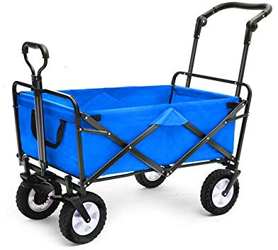 CCYENG Klappbarer Outdoor-Trolley, Outdoor-Camping-Strandwagen mit 4 verstellbaren Griffen, ideal für Festivals und Camping