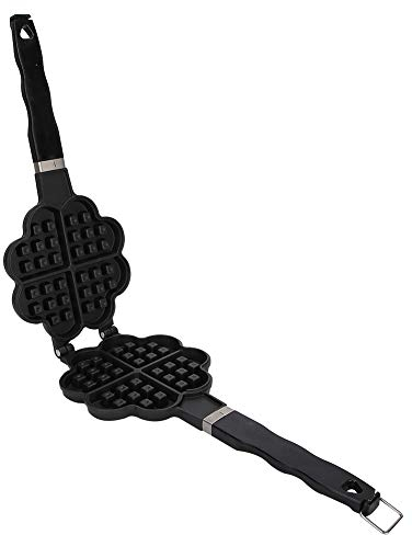 Gaufrier double face, moule à gaufres en forme de cœur, fabricant de cônes de gaufres, gaufrier antiadhésif, plateau de cuisson, accessoires de cuisson à domicile pour le gaz