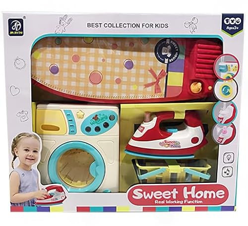 ENSEMBLE NETTOYAGE MACHINE A LAVER,PLANCHE ET FER A REPASSER AVEC ACCESSOIRES