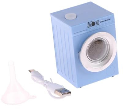 Sharplace 1/12 Scale Dollhouse Electrical Furniture Mini Furniture DIY Model Accessories Drum Washing Machine for Dollhouse Living Room, Blue