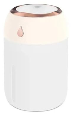 Humidificador de aire Mini difusor portátil del aroma del USB, luz fría del LED, niebla para el sitio, hogar, coche, purificador de la planta Humidificador(White)