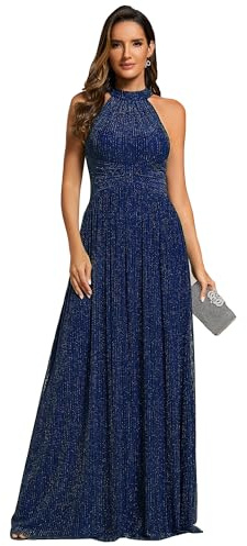Ever-Pretty Abendkleider Elegant für Hochzeit Ärmellos Kleid Elegant Damen Festlich Lang Ballkleid Maxi Hell A Line EE41961
