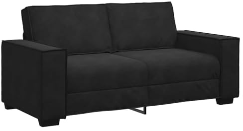 vidaXL 2-sits soffa sammet svart 140 cm
