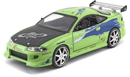Fast & Furious 1995 MITSUBISHI Eclipse 1:24 formgjuten modellbil, leksaker för barn och vuxna, samla och leka fordon