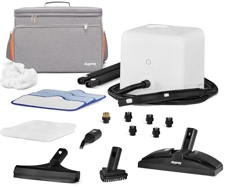 Dupray Neat Steam Cleaner with 18-Piece Kit – (Neat with the Awesome Bag) Powerful, chemical-free cleaning for floors, cars, tiles, grout, and more. *Kills 99.9% of Bacteria and Germs