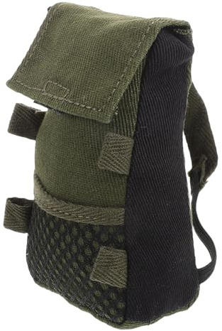 Gatuida Paquet à Dos pour Poupée Miniature en Tissu Vert, Accessoire Multifonctionnel pour Protéger Poupées et Figurines des Scènes de Jeu