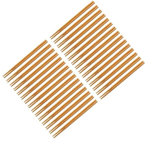ERYUE Juego de 30 Pares de Palillos Madera, Antideslizantes, Reutilizables, Ligeros, Palillos Chinos para Fideos