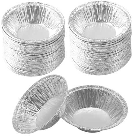 ARTSEWPLY 500 pièces Mini Moules Tartelette Aluminium Jetables Lot pour Pâtisseries Tartes Aux Œufs et Fruits Résistants Au Four Légers et Pratiques pour Boulangeries Supermarchés et