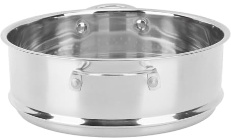 SIXRUN Dampfkorb aus Edelstahl 304, Doppelohr-Design Zum Dämpfen von Brötchen und Gemüse, Kompakte Größe (SILVER)