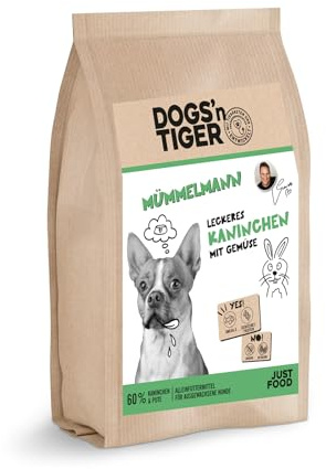 Dogs'n Tiger Mümmelmann Trockenfutter Hund Adult, Kaninchen & Pute, 2kg | Hundefutter, Alleinfutter, hoher Fleischanteil, getreidefrei, ohne Zucker, ohne Konservierungsstoffe, proteinreich, Omega-Öle