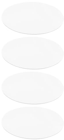 FUTUREORYY 4 Pezzi Vassoi Rotondi a Specchio in Acrilico Argento, Diametro 20 Cm e Spessore 1,5 Mm, Vassoi Decorativi per Centrotavola Matrimonio, Esposizione Gioielli e Decorazioni