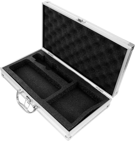 CVUTOVO Mikrofon Aufbewahrungshalter aus Aluminiumlegierung mit Harter Schale und Schaumstoff für Outdoor Einsatz Schützt Mikrofon und Telefon vor Beschädigungen