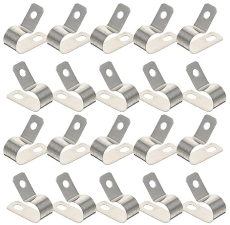 Clip de Câble en Acier Inoxydable R 20 Pièces Argenté