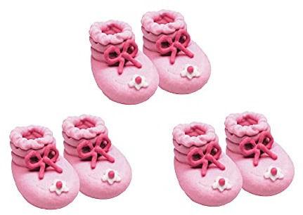 Anniversary House Booties Sugarcraft Toppers Pink, SF111P