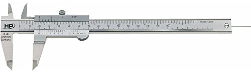 Helios Preisser Messschieber mit Feststellschraube DIN862 Tiefenmit rund 0-150 mm, 0195501