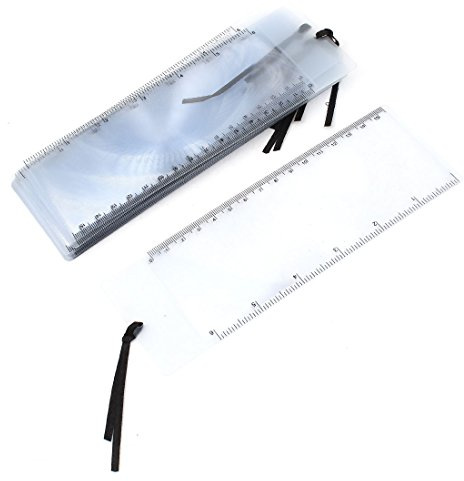 10 Piezas Marcadores Regla Amplificador Fresnel Lente 3x Magnifying Folio