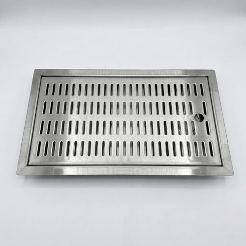 ich-zapfe.de Tropfschale für Bars 440x240x27, Hochwertiges Edelstahl Tropfblech für Zapfanlagen und Theken, Perfekte Tropfschale zum Einlassen für Bierkühler und Bierzapfanlagen, Bar Drip Tray Premium
