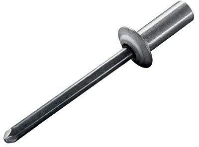 Blindnieten Popnieten CUP-Alu/Stahl Luft- und Wasserdicht Ø 3,2/4,0/4,8/6,4 mm Längen von 6,5 bis 25 mm Flachkopf Nieten 100 Stück (3,2x6,5 mm)