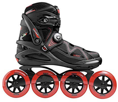 Roces Gymnasium 2.0 TIF - Pattini in Linea da Uomo, Colore: Nero/Rosso, 45