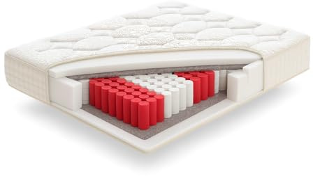 Taschenfederkernmatratze Majestic Hotel Class 150x200 cm - 30 cm Hoch - Spezielles Federkernsystem - Punktelastische Unterstützung - Mit Visco-elastische Schäume - 9 Schichten Extra-Komfort…