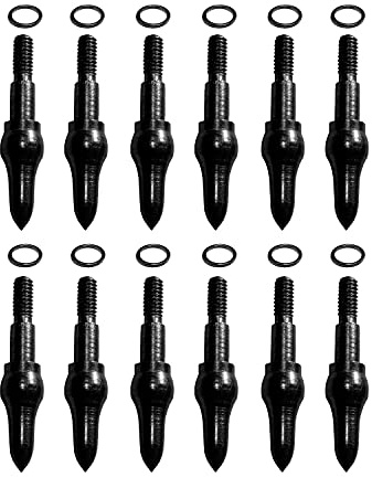 KESHES Archery Arrow Field Points Tips - övnings- och jaktpilar för recurve-, förenings- och armborstbultar, skruv-in 100 korn (12 pack)