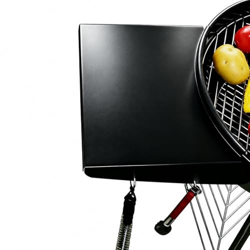 Grilltischablage für Weber Kugelgrill 57 cm, Weber Master Touch 57 cm, Premium, Original Holzkohlegrill 22 inch, Kugelgrillzubehör, BBQ Seitentisch, Pulverbeschichteter Stahl, Outdoor BBQ