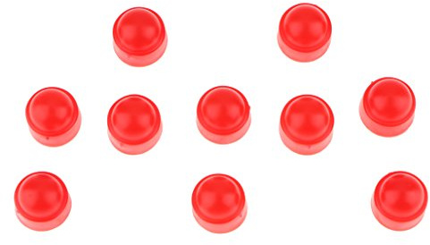 SDENSHI 10 Stücke M6 M8 M10 Rot Kunststoff Dom Sechskantmutter Schutzkappen Abdeckung - M8 14 x 15 mm