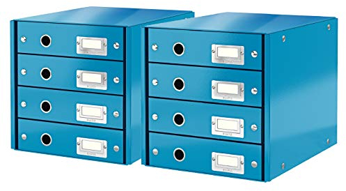 Leitz 604800/604900 Schubladenset Click und Store WOW, Graukarton (Blue)