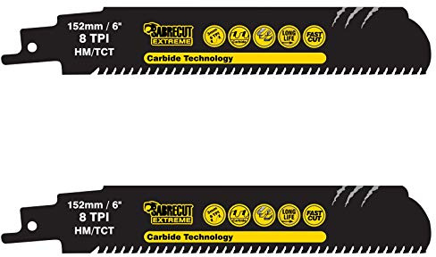 SabreCut 2pcs SCRS930HM_2 152mm 8 TPI S930HM Trä Tigersågblad