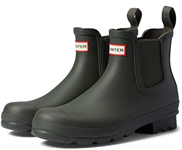 Hunter Chelsea båtsko för män, grön (Dark Olive) - 47 EU