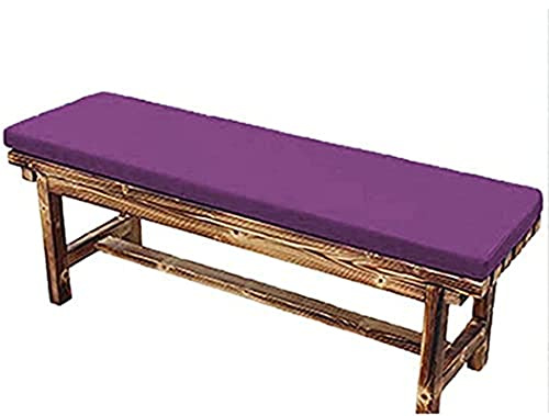 MMYing Wasserdichtes Gartenbank-Kissen 100 cm mit 40D hochdichtem Schwamm 2/3-Sitzer Bankkissen 120 cm für Terrassenmöbel Schaukelstuhl (lila, 150 x 40 x 5 cm)