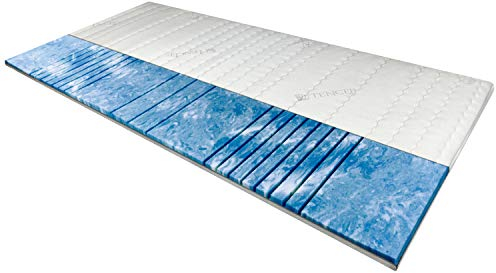 8 cm hoch - 7-Zonen Deluxe Gelschaum-Topper 135 x 190 cm mit RG 50 - Hochwertiger Lyocell-Bezug - Antirutschfunktion - Umlaufendes Klimaband - Gel-Topper 135x190 8cm