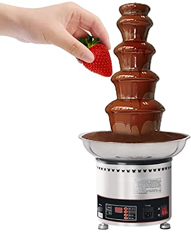Household Chocolate Fondue Fountain, for Birthday Party, Buffet, Family Gathering BBQ Sauce Melting Pot/Chocolate Waterfall Machine (5 Tier)