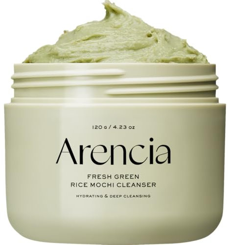 Arencia - Limpiador facial coreano de arroz Mochi, mascarilla facial, limpiador de espuma, exfoliante suave todo en uno, limpieza profunda, hidratante, minimización de poros